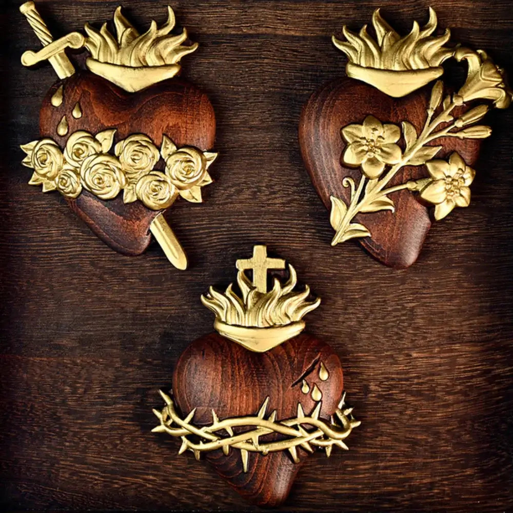 Cœurs Sacrés en Bois